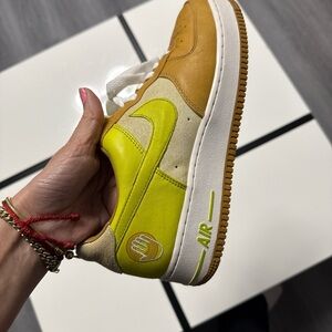Nike Air Force 1 Low in Yellow and Brown